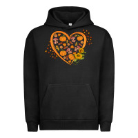 Pigment Black Western Autumn Heart Urban Hoodie - FaDigitalArtStudio