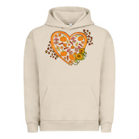 Pigment French Oak Western Autumn Heart Urban Hoodie - FaDigitalArtStudio