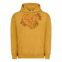 Pigment Peanut Butter Western Autumn Heart Urban Hoodie - FaDigitalArtStudio