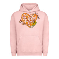 Pigment Salmon Western Autumn Heart Urban Hoodie - FaDigitalArtStudio