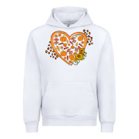White Western Autumn Heart Urban Hoodie - FaDigitalArtStudio