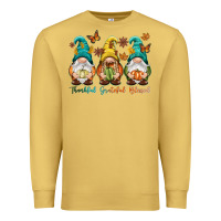 Antique Gold Thankful grateful blessed Premium Sweatshirt - NancyCooperArtShop