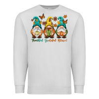 Dove Grey Thankful grateful blessed Premium Sweatshirt - NancyCooperArtShop