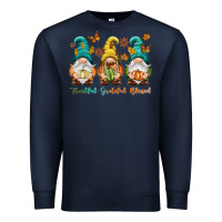 Navy Thankful grateful blessed Premium Sweatshirt - NancyCooperArtShop