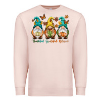 Pale Pink Thankful grateful blessed Premium Sweatshirt - NancyCooperArtShop