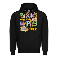 Black books are my happy place Zipper Hoodie - Artiststas