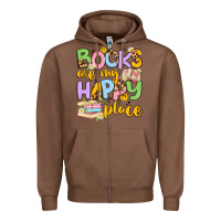 Chestnut books are my happy place Zipper Hoodie - Artiststas