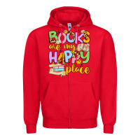 Red books are my happy place Zipper Hoodie - Artiststas