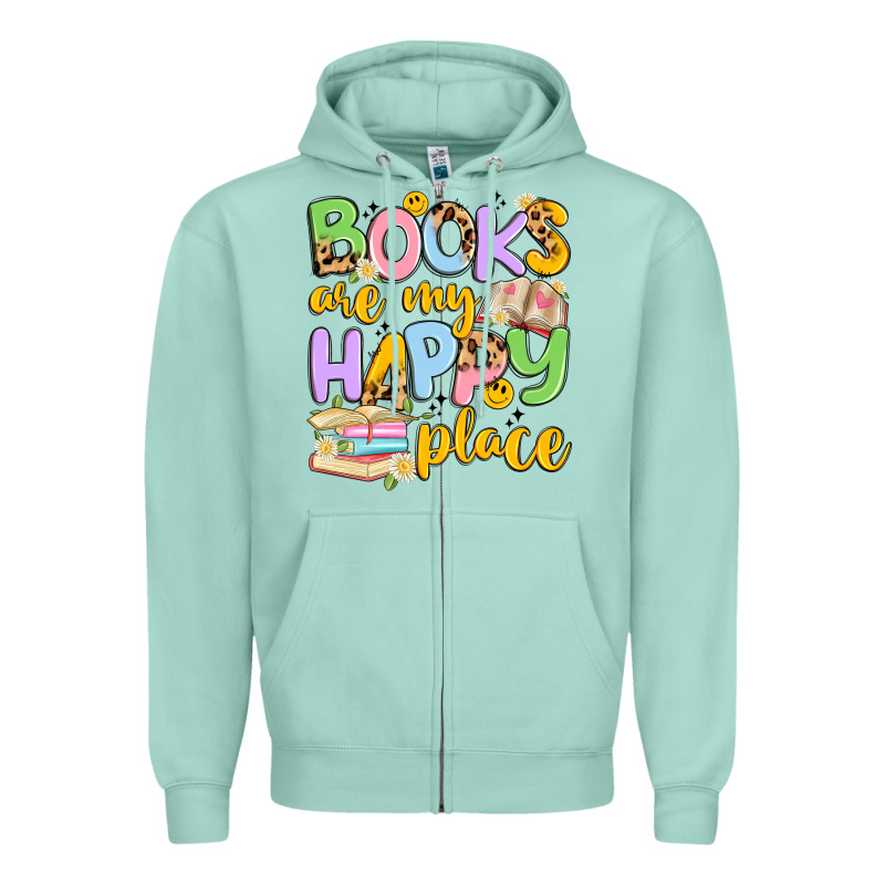 Books Are My Happy Place Zipper Hoodie by Artiststas | Teevron
