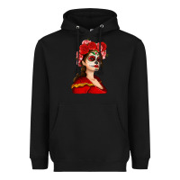 Black Sugar skull girl Heavyweight Hoodie - NancyCooperArtShop