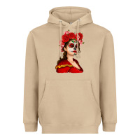 Mushroom Sugar skull girl Heavyweight Hoodie - NancyCooperArtShop