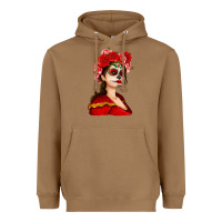 Toasted Coconut Sugar skull girl Heavyweight Hoodie - NancyCooperArtShop