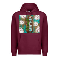 Burgundy baseball brother Premium Hoodie - TumblerDesignByShophia