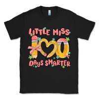 Black little miss 100 days smarter Classic Tee - MaliasSmallBusiness