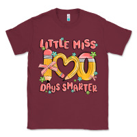 Burgundy little miss 100 days smarter Classic Tee - MaliasSmallBusiness