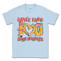 Dusty Blue little miss 100 days smarter Classic Tee - MaliasSmallBusiness