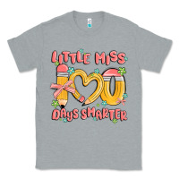 Heather Grey little miss 100 days smarter Classic Tee - MaliasSmallBusiness