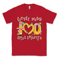 Red little miss 100 days smarter Classic Tee - MaliasSmallBusiness