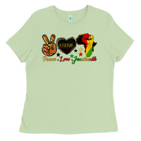 Matcha peace love juneteenth raised fist Ladies Tee - HRA Design Shop