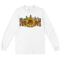 White western mom with sunflower Long Sleeve Tee - NancyCooperArtShop