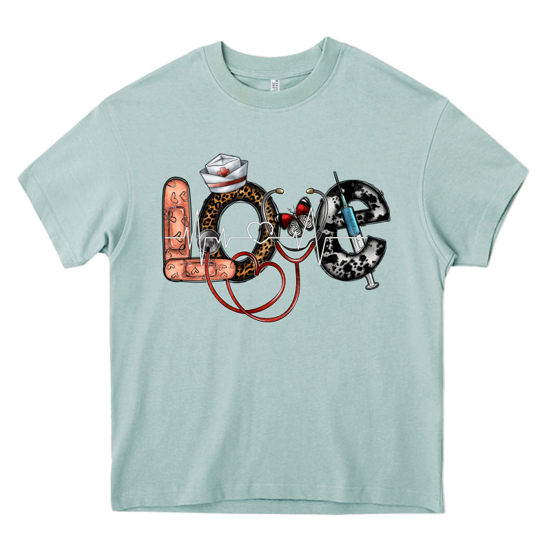 Love Nurse Heavy Core Tee by SublimationCraftShop | Teevron