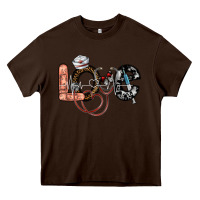 Chocolate Brown love nurse Heavy Core Tee - SublimationCraftShop