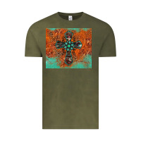 Vintage Olive western cross tumbler Vintage Tee - Jasminsmagicworld