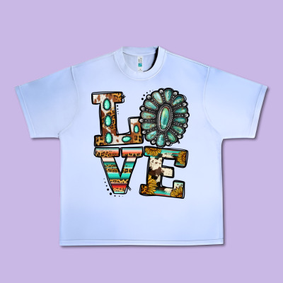 Turquoise Love Urban Heavy Tee Designed By Jasminsmagicworld
