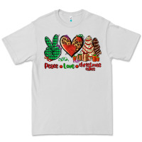 Dove Grey peace love Christmas cakes Premium Tee - AdoDesignShop