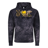 Cloud Black Peace Love Hyenas Vintage Hoodie - LillyAllenDesigns