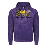 Cloud Purple Peace Love Hyenas Vintage Hoodie - LillyAllenDesigns