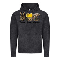 Vintage Black Peace Love Hyenas Vintage Hoodie - LillyAllenDesigns