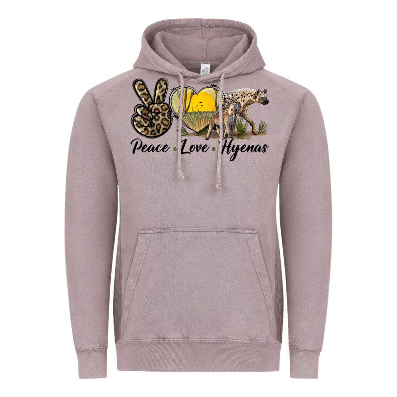 Peace Love Hyenas Vintage Hoodie by LillyAllenDesigns | Teevron