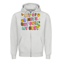 Dove Grey bit of a mess but doin' my best Zipper Hoodie - Artiststas