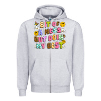Heather Grey bit of a mess but doin' my best Zipper Hoodie - Artiststas