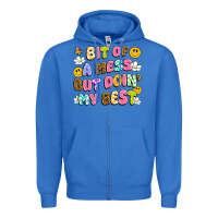 True Royal bit of a mess but doin' my best Zipper Hoodie - Artiststas