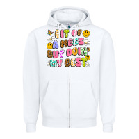 White bit of a mess but doin' my best Zipper Hoodie - Artiststas