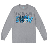 Heather Grey let it snow Long Sleeve Tee - JahusDesignShop