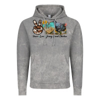 Cloud Rock Peace Love Jersey Giant Chicken Vintage Hoodie - LillyAllenDesigns