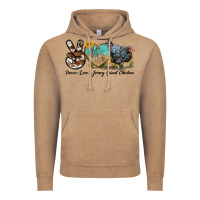 Vintage Coffee Peace Love Jersey Giant Chicken Vintage Hoodie - LillyAllenDesigns