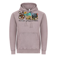 Vintage Zinc Peace Love Jersey Giant Chicken Vintage Hoodie - LillyAllenDesigns