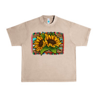 French Oak Sunflower With Serape Background Urban Heavy Tee - Jasminsmagicworld