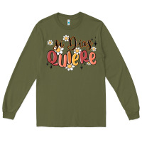 Army Green si dios quiere Long Sleeve Tee - MaliasSmallBusiness