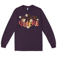 Plum si dios quiere Long Sleeve Tee - MaliasSmallBusiness
