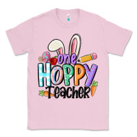 Bubblegum Pink one hoppy teacher Classic Tee - MaliasSmallBusiness