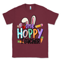 Burgundy one hoppy teacher Classic Tee - MaliasSmallBusiness