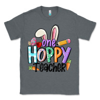 Charcoal Heather one hoppy teacher Classic Tee - MaliasSmallBusiness