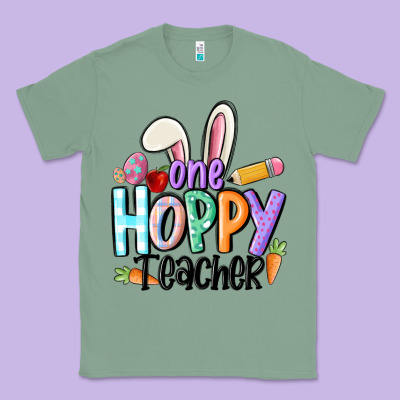 One Hoppy Teacher Classic Tee Designed By Maliassmallbusiness