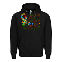 Black autism awareness Zipper Hoodie - Artiststas