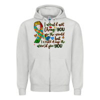 Dove Grey autism awareness Zipper Hoodie - Artiststas